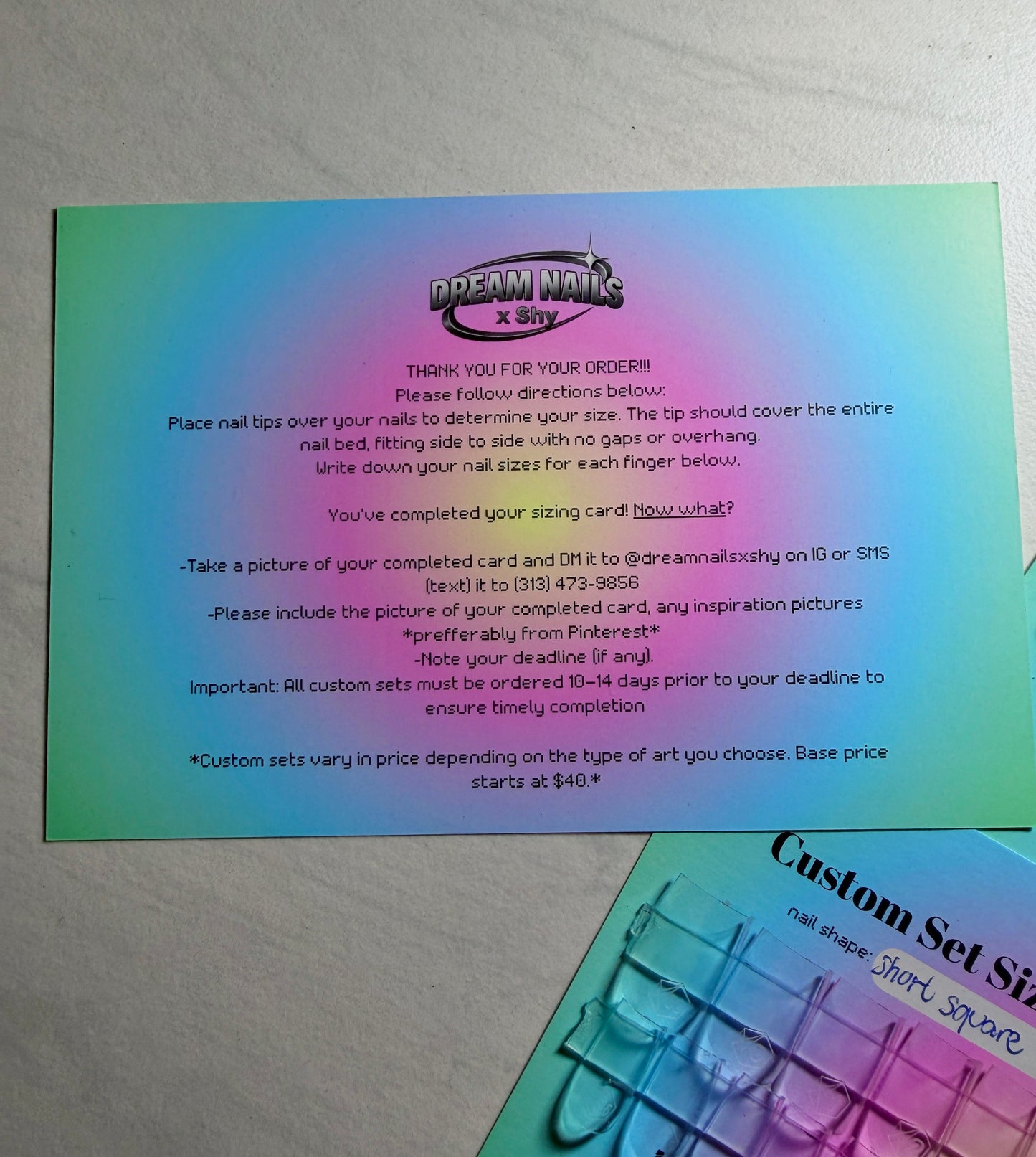 Custom Sizing Kit